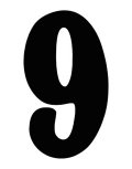 O'Brien 花文字ゼッケン（ブラック） #9（3ｐｃｓ）