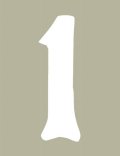 O'Brien 花文字ゼッケン（ホワイト） #1（3ｐｃｓ）