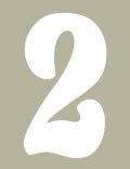 O'Brien 花文字ゼッケン（ホワイト） #2（3ｐｃｓ）
