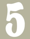 O'Brien 花文字ゼッケン（ホワイト） #5（3ｐｃｓ）