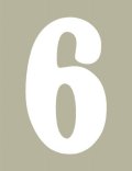 O'Brien 花文字ゼッケン（ホワイト） #6（3ｐｃｓ）