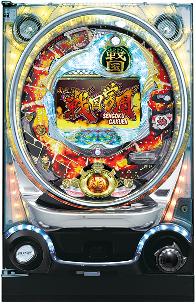 SANYO CR私立!戦国学園 MTA　中古パチンコ実機　[枠名：フラッシュリング]