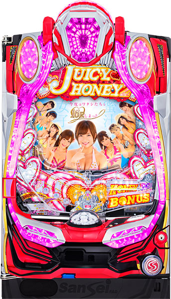 サンセイ CRジューシーハニー2 中古パチンコ実機　[枠名：ライジングサンセイ]　[4ch対応]