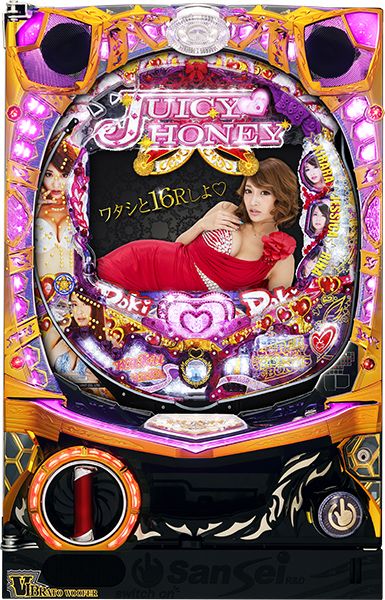サンセイ CRジューシーハニーRR　枠色不問　中古パチンコ実機　[枠名：V-Savior（ブイセイバー）]　[4ch対応]