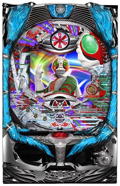 【ベルト役物不問】京楽 CRぱちんこ 仮面ライダーV3 Light Version　中古パチンコ実機　[枠名：BIGサプライズ]　[4ch対応]