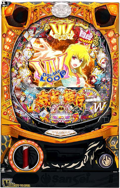 サンセイ CR麻雀姫伝PP 枠色不問 中古パチンコ実機　[枠名：V-Savior（ブイセイバー）]　[4ch対応]