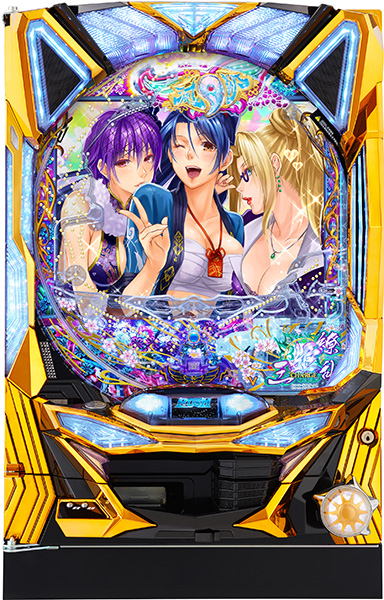 奥村 ぱちんこ CR三姫繚乱 ～麗しき闘い～ 199type　中古パチンコ実機　[枠名：クリスタルエッジ]　[4ch対応]