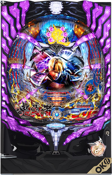 オッケー.CRぱちんこ新鬼武者　中古パチンコ実機　[枠名：ブルーインパクトMX1－1]　[4ch対応]