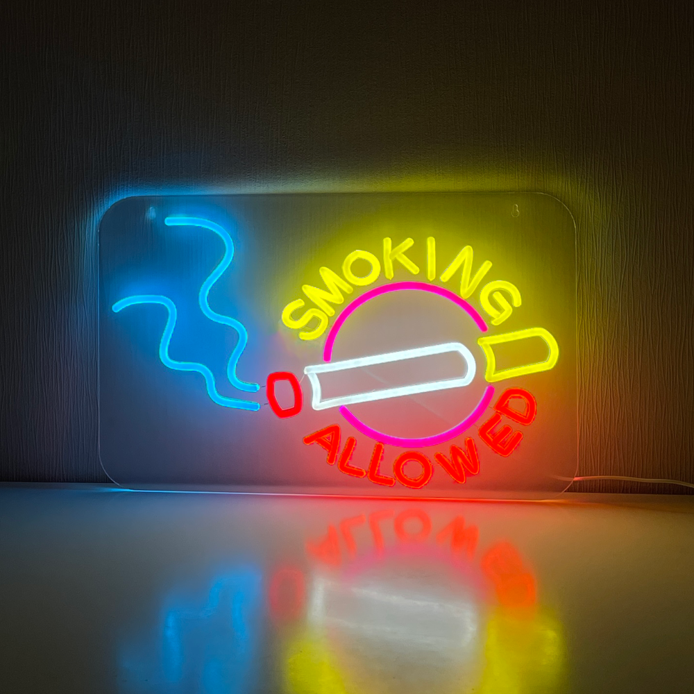 LEDネオンサイン SMOKING ALLOWED