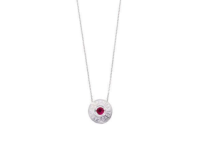 ラウンド用品・アクセサリー Bright Dip Red Aluminum Circle T SV925 シンセチックルビー ネックレス（ダンシングストーン 球団ロゴ）