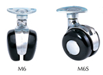 東海キャスター　M6S　双輪タイプ　50mm ストップ付