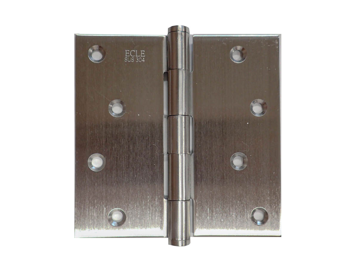 ステンレス製　平ギボシ丁番　平儀星　102mmｘ102mm　ヘアーライン　エクレ　ECLE【即日出荷】【店頭受渡可】