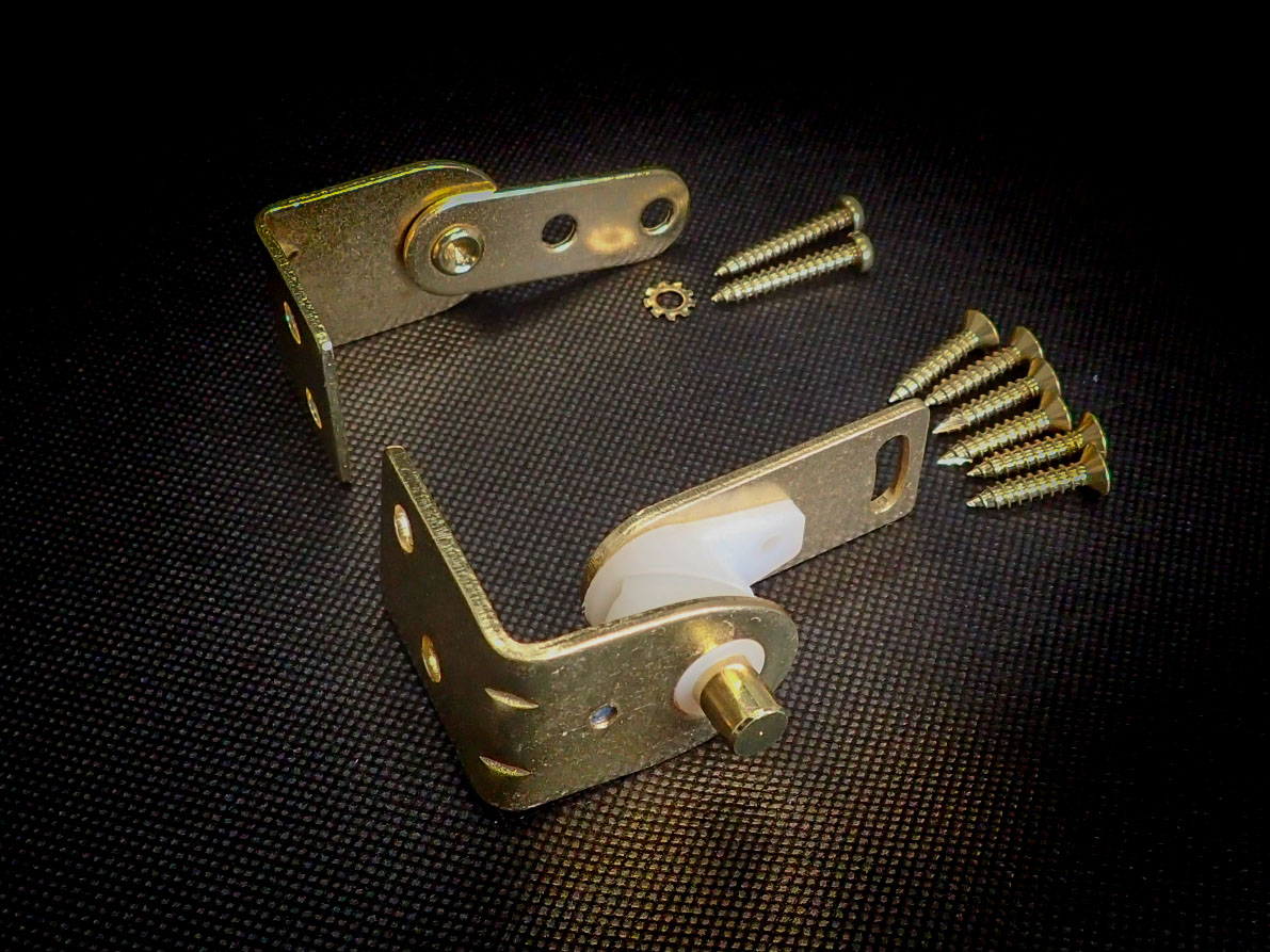 スイングロックヒンジ　スタンダード工業　5250型　ウエスタン扉丁番　カウンター丁番　ゴールド　片開き《H-06-1》上下１セット