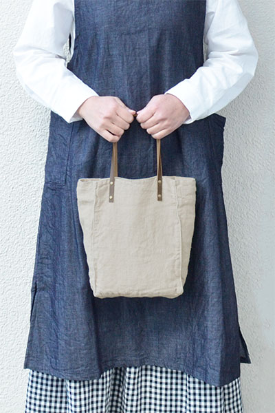 【メール便可】リネン デイリーバッグ(全2色）