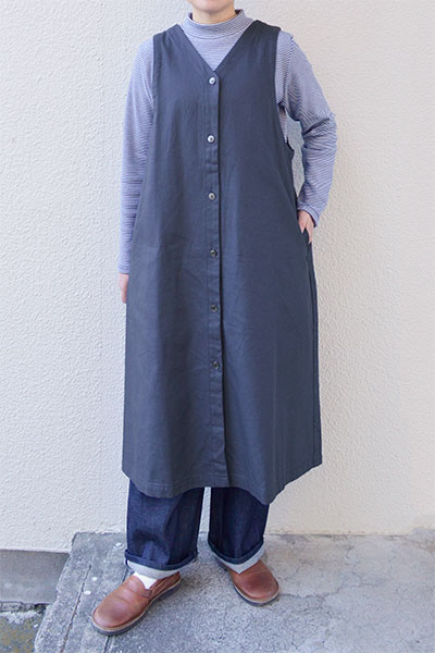 【SALE50%OFF】フレンチカルゼ ジャンパースカート(ネイビー）