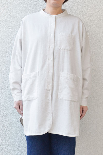 【SALE50%OFF】コットンウールツイル アトリエシャツ(全1色）