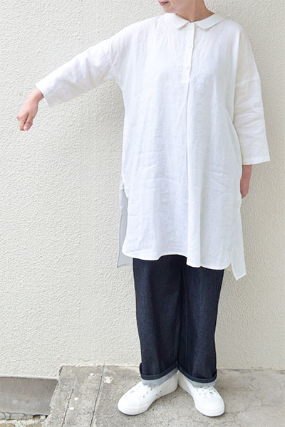 濃紺色】8m×138cm巾40番リネン生地＜ヴィンテージクッタ 