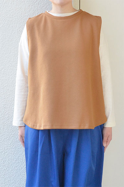 【SALE50%OFF】【メール便可】ダブルフェイスニット ベスト(全2色）