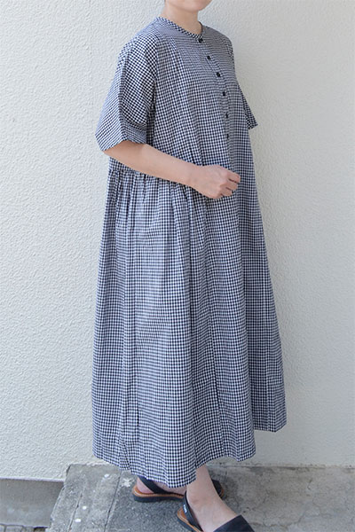 【SALE30%OFF】【送料無料】ブロードストライプ/ギンガム ワンピース(全2色）