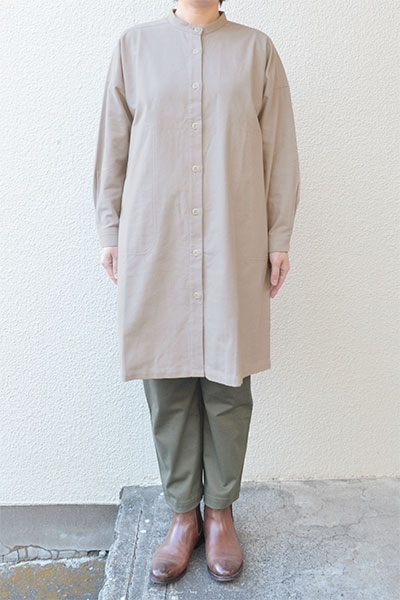【SALE50%OFF】コットンフランネル ポケットロングシャツ(全1色）