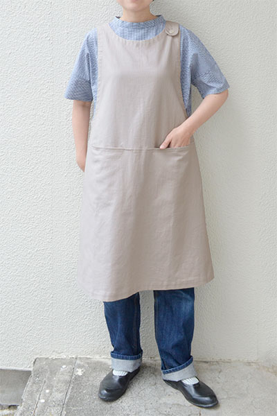 未使用★Gauze# ガーゼ ワークタブリエ　ワークエプロン コットンリネン 新品未使用☆Gauze# ガーゼ ワークタブリエ ワークエプロン
