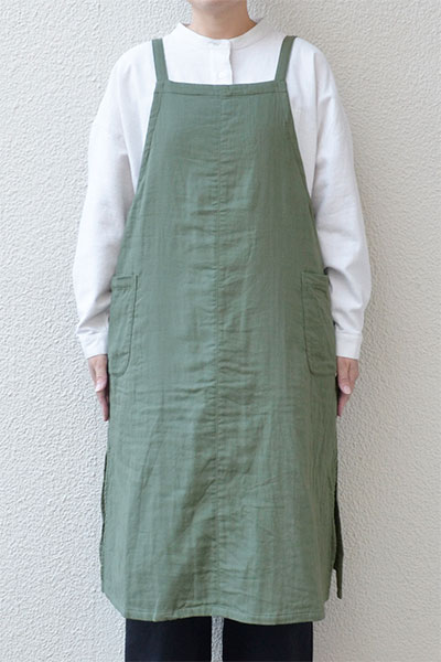 トリプルガーゼエプロンワンピース- homeworking通販サイト