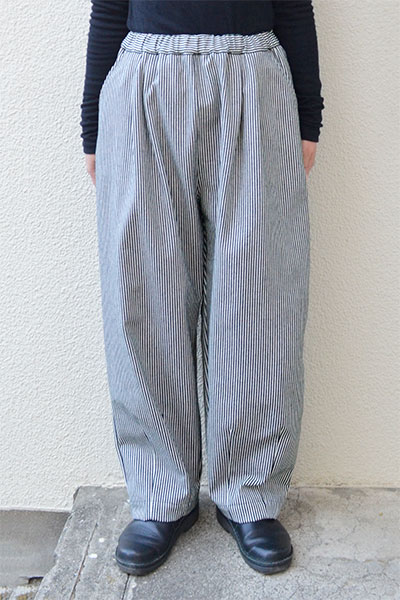 Evisu ヒッコリーストライプパンツ EVISU（エヴィス） ストライプ パンツ テーパード ボタンフライ 34
