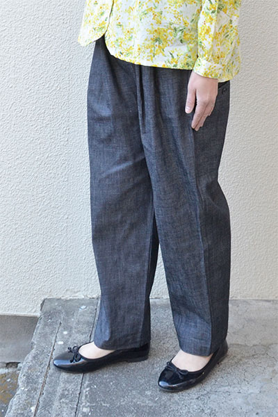 【クーポン対象】【送料無料】6.5オンスデニム 切替ポケットパンツ(ネイビー）