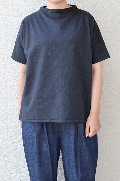 【SALE20%OFF】【メール便送料無料】ピケサッカー ボトルネックプルオーバー(全2色)