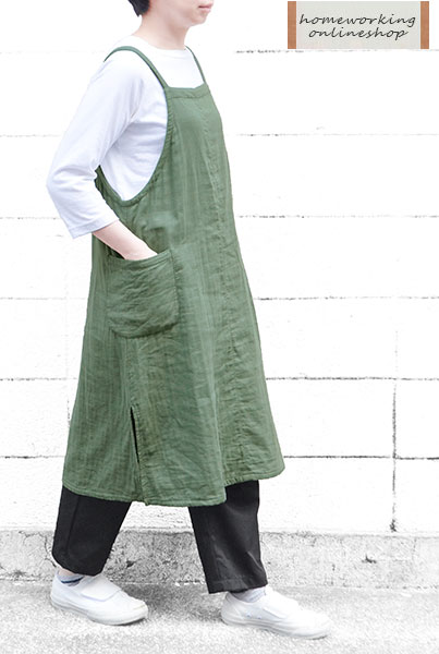 トリプルガーゼエプロンワンピース トリプルガーゼエプロンワンピース