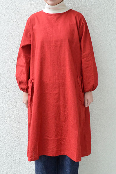 【送料無料】コットンリネンスモック(全4色）