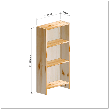 横幅41-50／高さ91-100／奥行20cmの棚ユニット