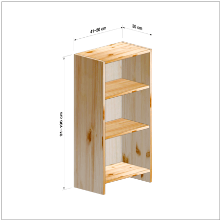 横幅41-50／高さ91-100／奥行30cmの棚ユニット