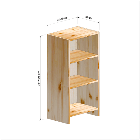 横幅41-50／高さ91-100／奥行35cmの棚ユニット