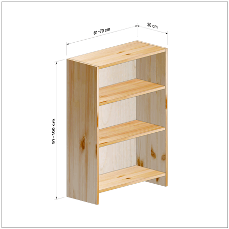 横幅61-70／高さ91-100／奥行30cmの棚ユニット