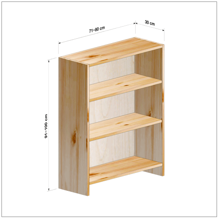 横幅71-80／高さ91-100／奥行30cmの棚ユニット