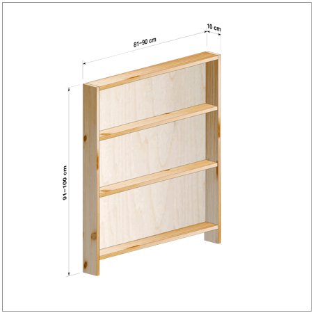 横幅81-90／高さ91-100／奥行10cmの棚ユニット