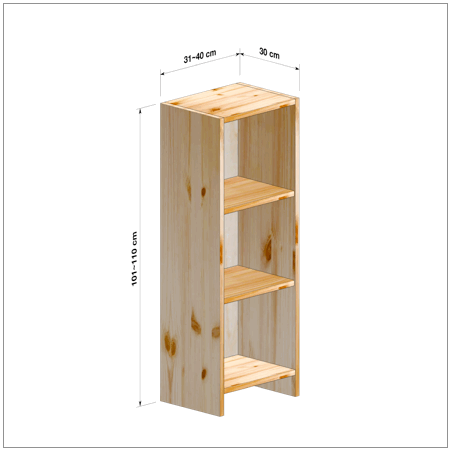 横幅31-40／高さ101-110／奥行30cmの棚ユニット
