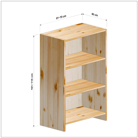 横幅61-70／高さ101-110／奥行40cmの棚ユニット
