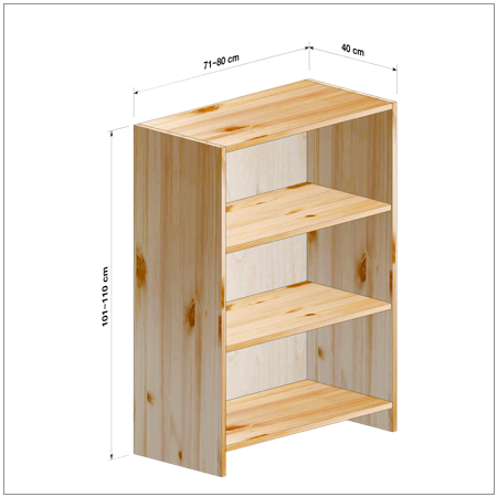 横幅71-80／高さ101-110／奥行40cmの棚ユニット