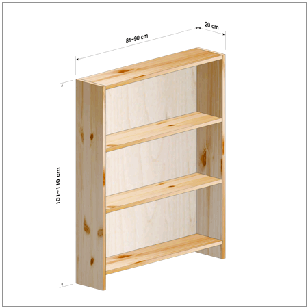 横幅81-90／高さ101-110／奥行20cmの棚ユニット