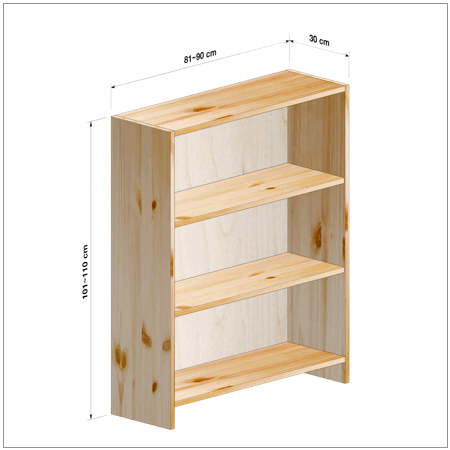 横幅81-90／高さ101-110／奥行30cmの棚ユニット