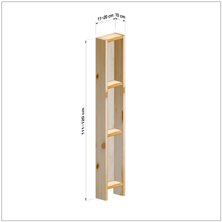 横幅11-20／高さ111-120／奥行10cmの棚ユニット