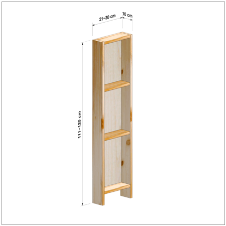 横幅21-30／高さ111-120／奥行10cmの棚ユニット