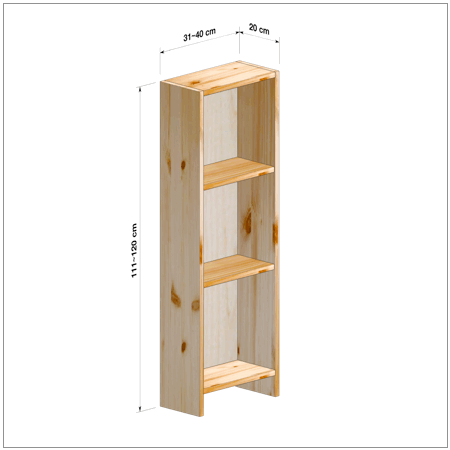 横幅31-40／高さ111-120／奥行20cmの棚ユニット