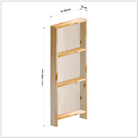 横幅41-50／高さ111-120／奥行10cmの棚ユニット