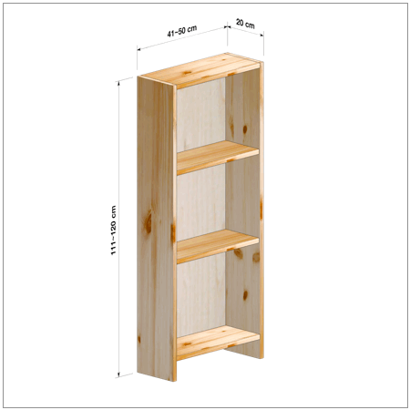 横幅41-50／高さ111-120／奥行20cmの棚ユニット