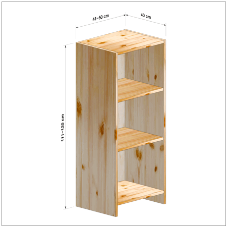 横幅41-50／高さ111-120／奥行40cmの棚ユニット