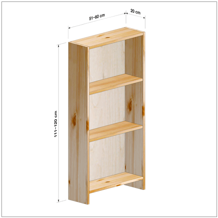 横幅51-60／高さ111-120／奥行20cmの棚ユニット