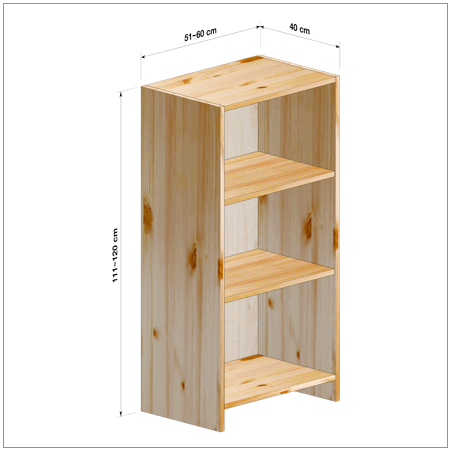 横幅51-60／高さ111-120／奥行40cmの棚ユニット